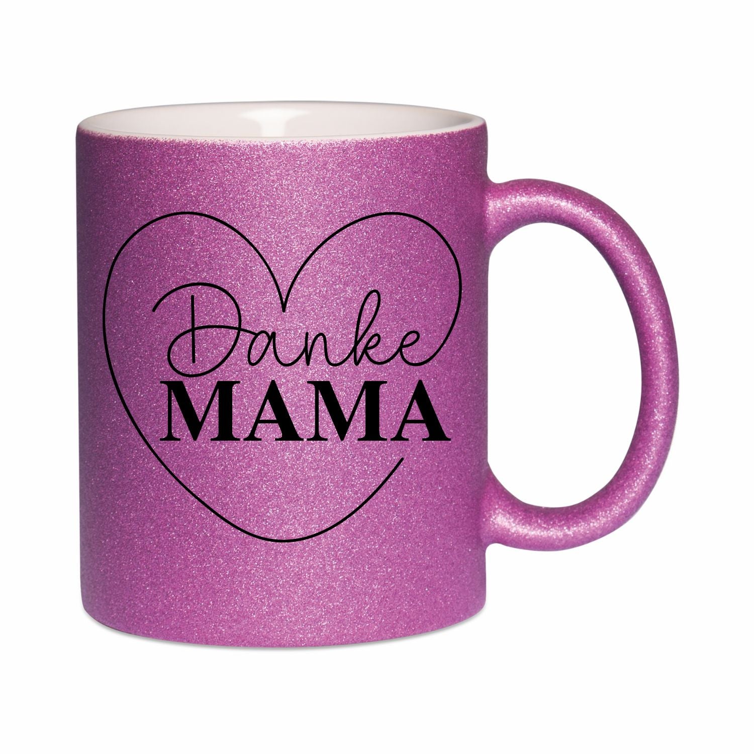Glitzertasse - Danke Mama