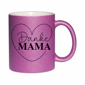 Glitzertasse - Danke Mama