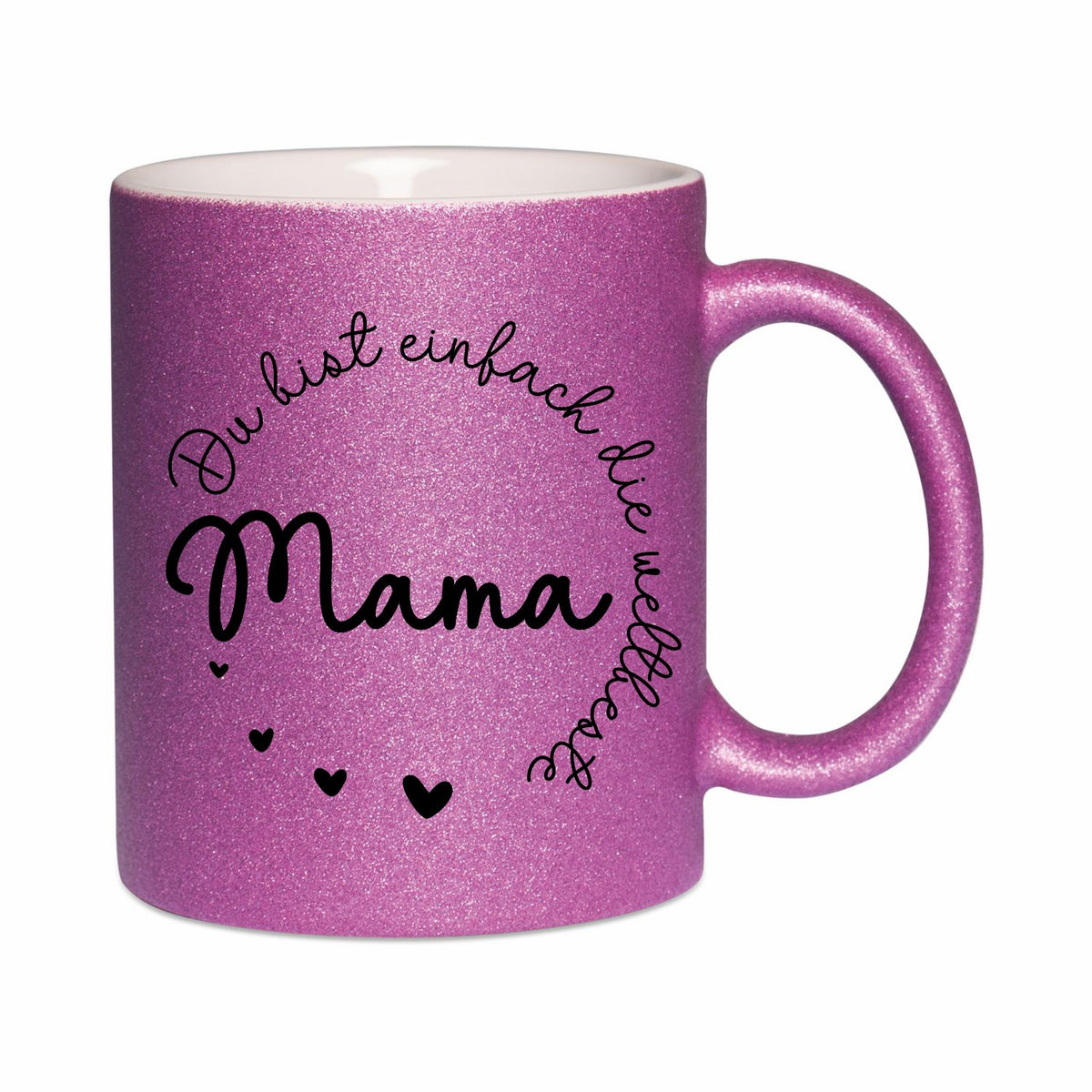 Glitzertasse - Du bist einfach die weltbeste Mama