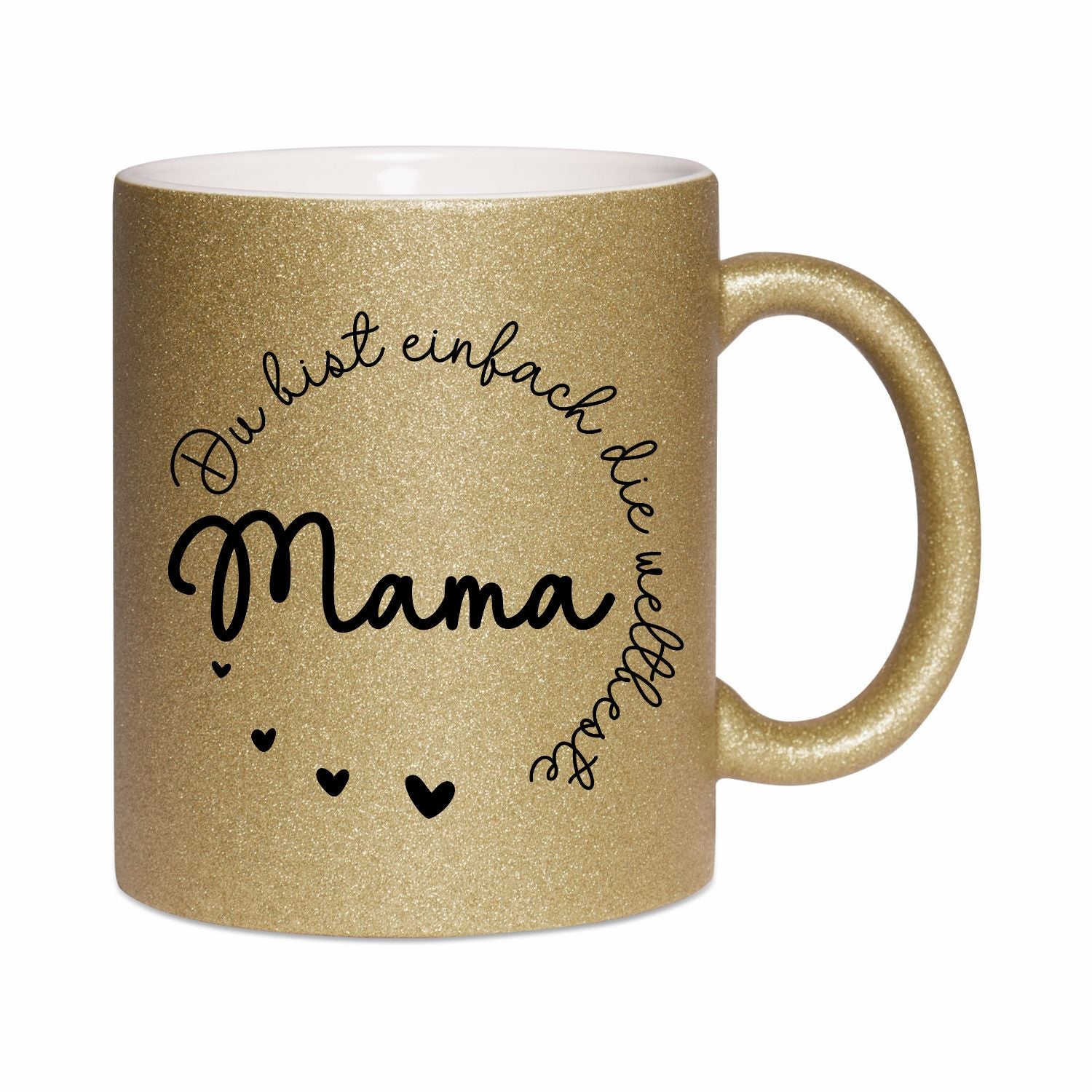 Glitzertasse - Du bist einfach die weltbeste Mama