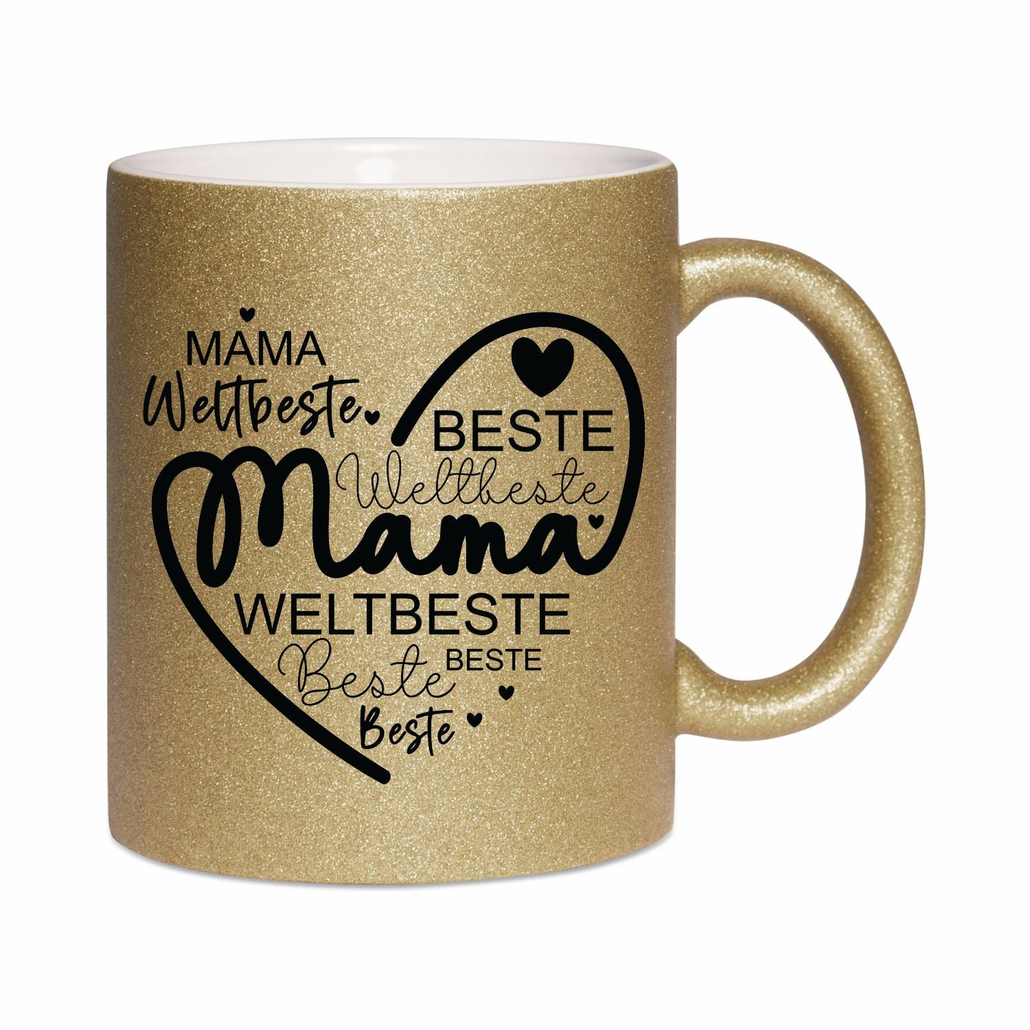 Glitzertasse - Mama beste weltbeste Mama