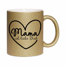 Glitzertasse - Mama ich liebe dich
