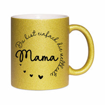 Glitzertasse - Du bist einfach die weltbeste Mama