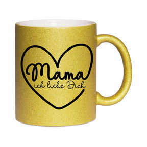 Glitzertasse - Mama ich liebe dich