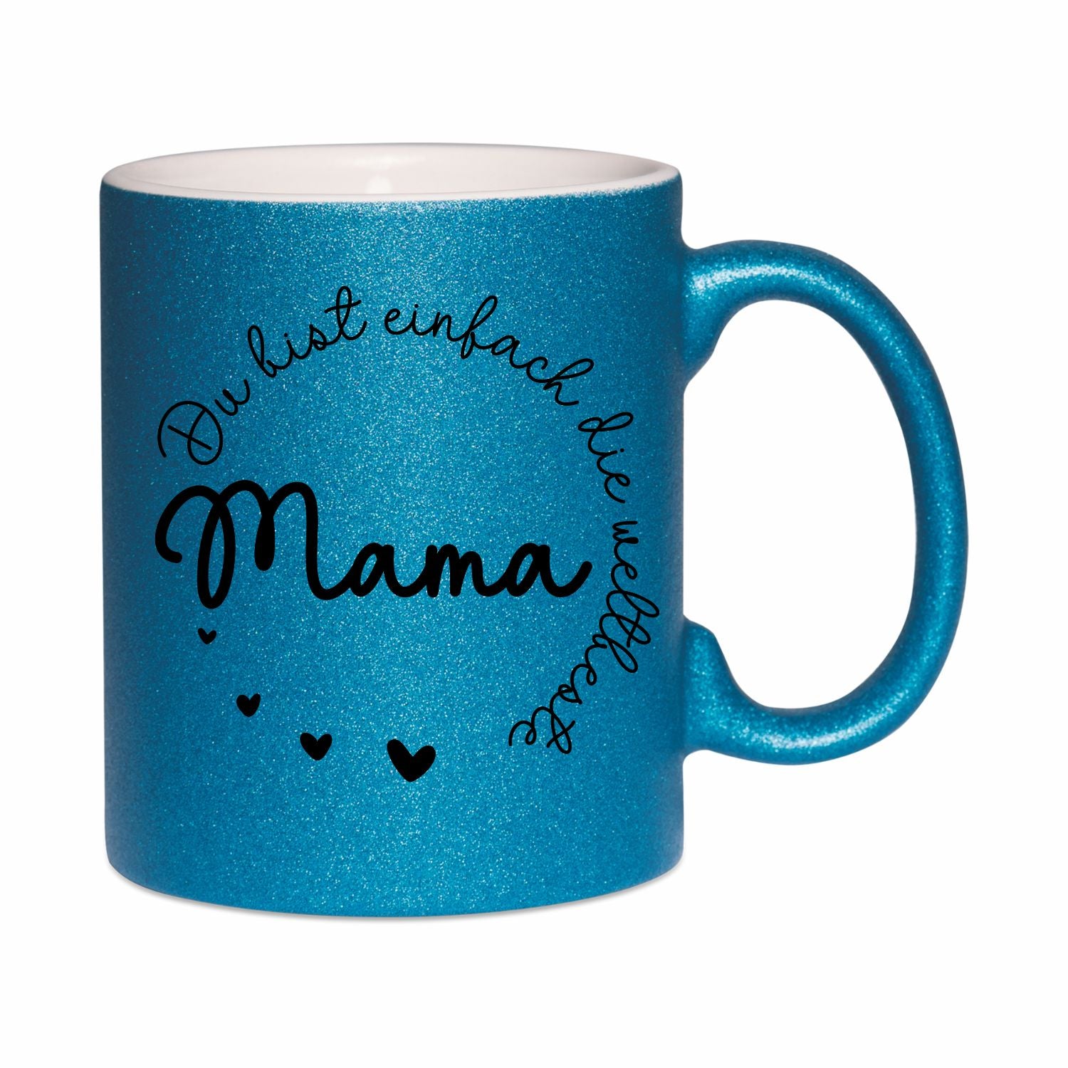 Glitzertasse - Du bist einfach die weltbeste Mama