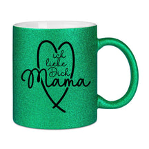 Glitzertasse - Ich liebe dich Mama