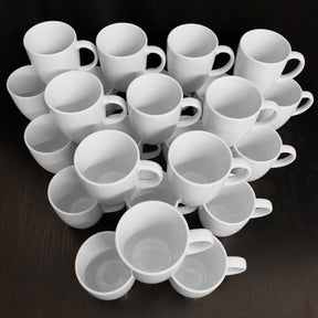 24 Stück Kaffeebecher 270ml Eschenbach Porzellan Kaffee Tassen Weiß B-Ware