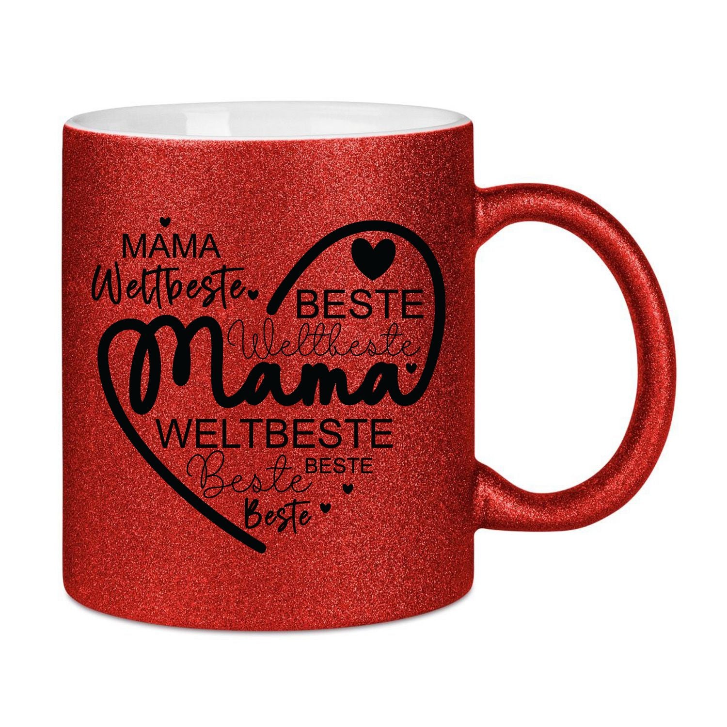 Glitzertasse - Mama beste weltbeste Mama