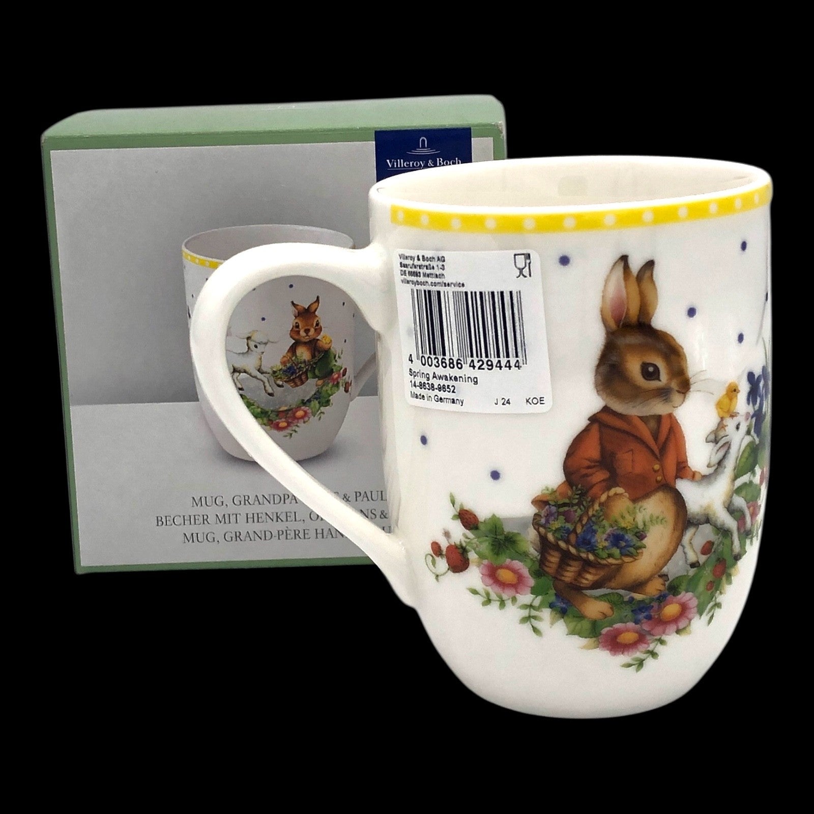 Villeroy & Boch Henkelbecher Hans & Paul Osterbecher Spring Awakening Porzellan