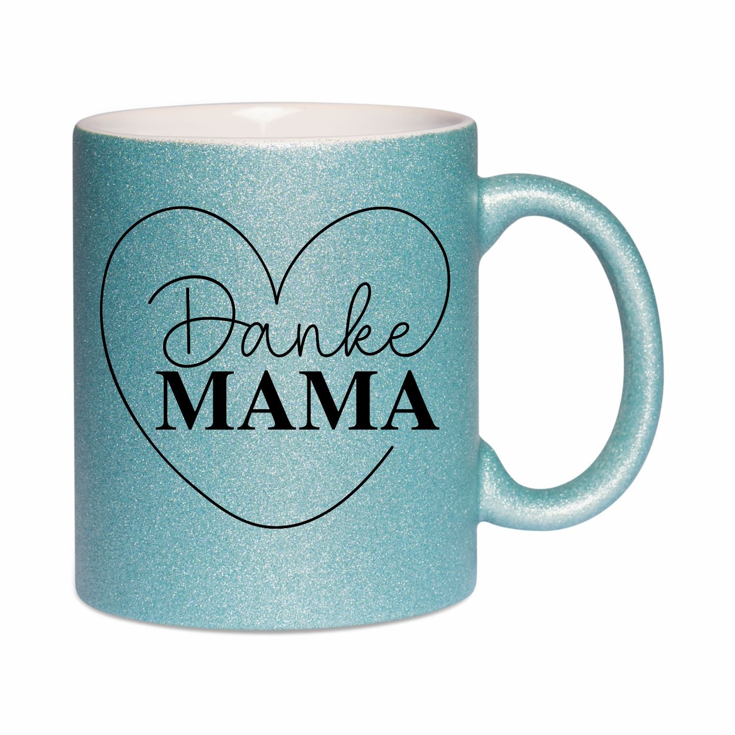 Glitzertasse - Danke Mama