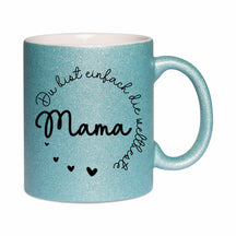 Glitzertasse - Du bist einfach die weltbeste Mama