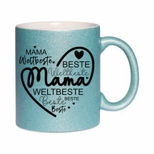 Glitzertasse - Mama beste weltbeste Mama