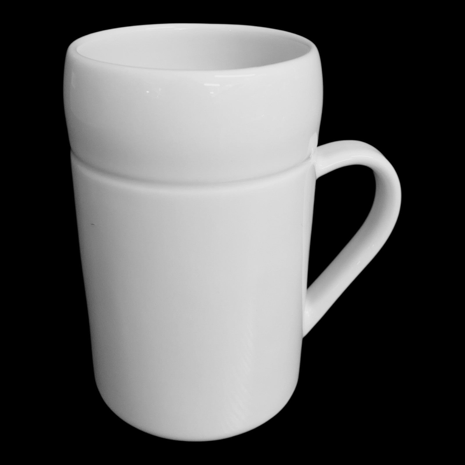 24 Stück Kaffeebecher Glühweinbecher 330ml Weiß Porzellan Glühwein Kaffee Tasse