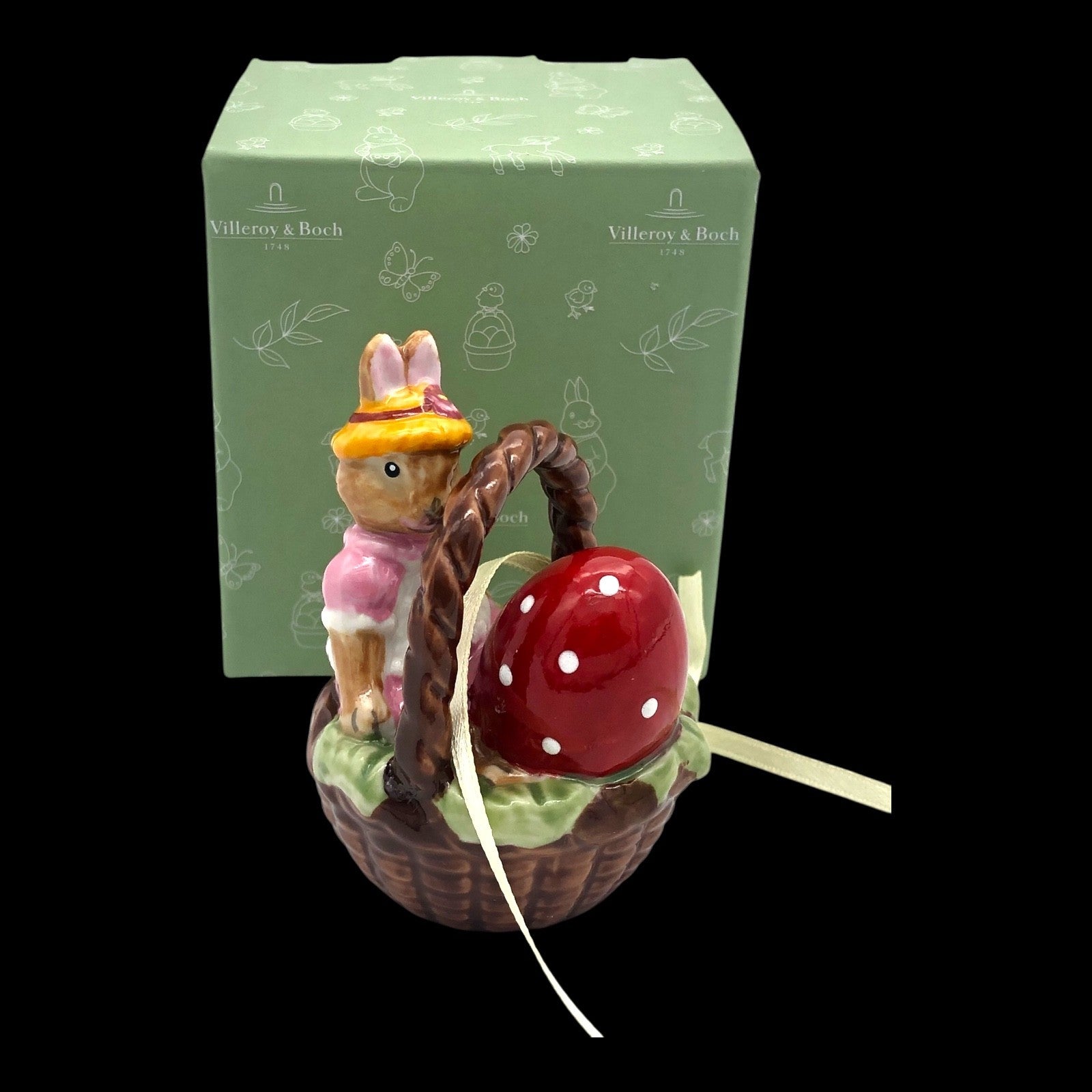 Villeroy & Boch Bunny Tales Ornament Anna in Korb Osterdeko Anhänger