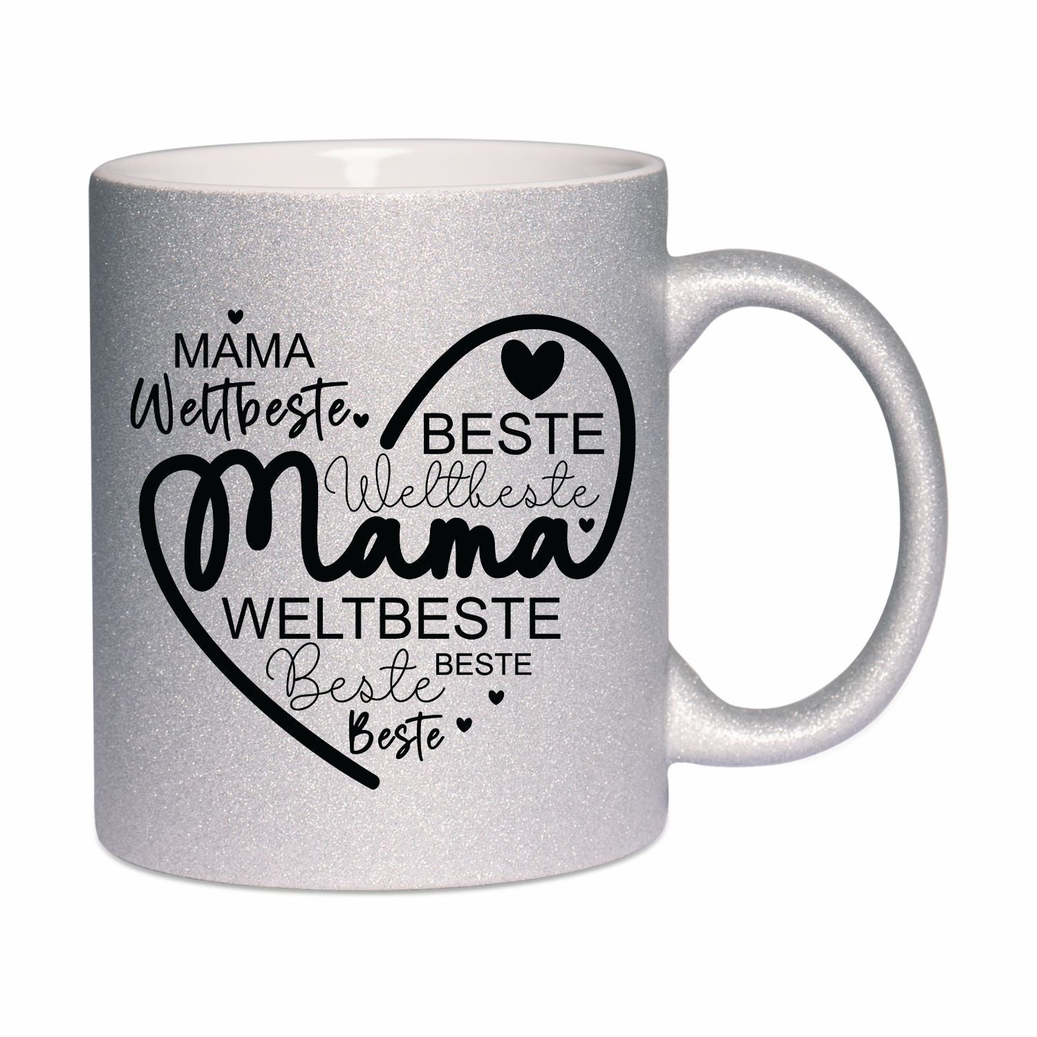 Glitzertasse - Mama beste weltbeste Mama