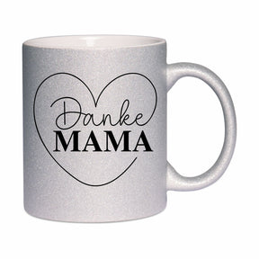 Glitzertasse - Danke Mama