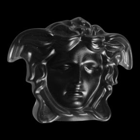 Briefbeschwerer Versace Medusa Kopf Bleikristall Schwarz Rosenthal Porzellan