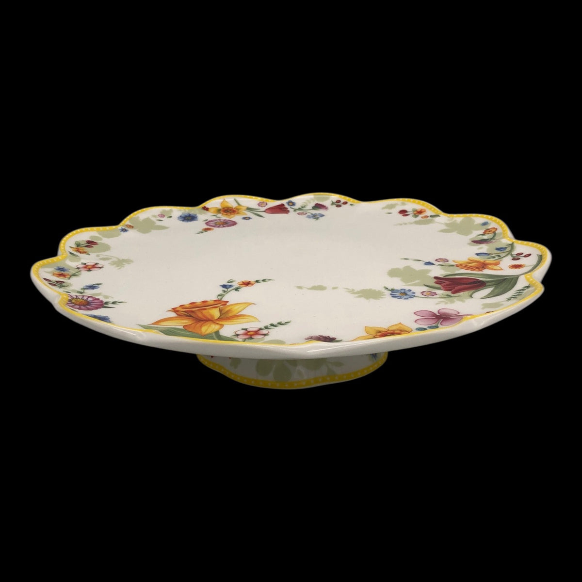 Villeroy & Boch Spring Awakening Tortenplatte auf Fuß 33 cm Osterdesign Porzellan