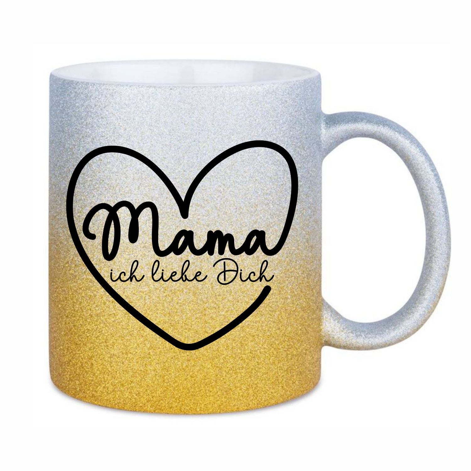 Glitzertasse - Mama ich liebe dich
