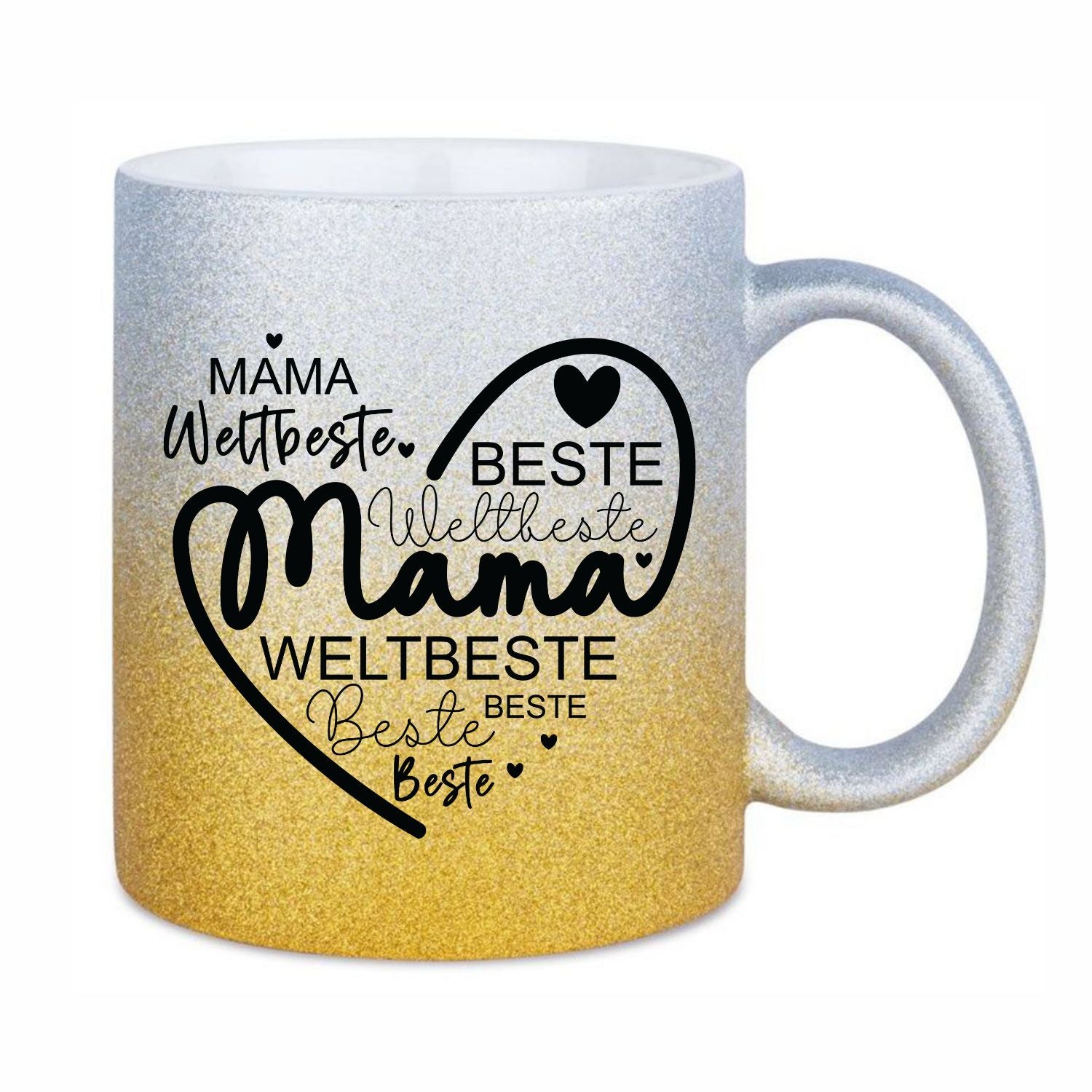 Glitzertasse - Mama beste weltbeste Mama