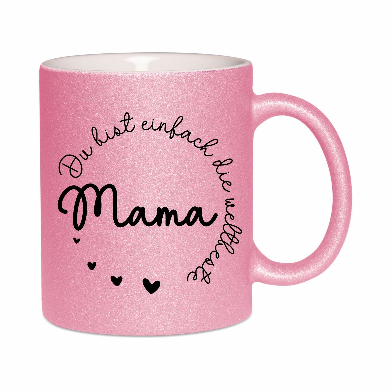 Glitzertasse - Du bist einfach die weltbeste Mama