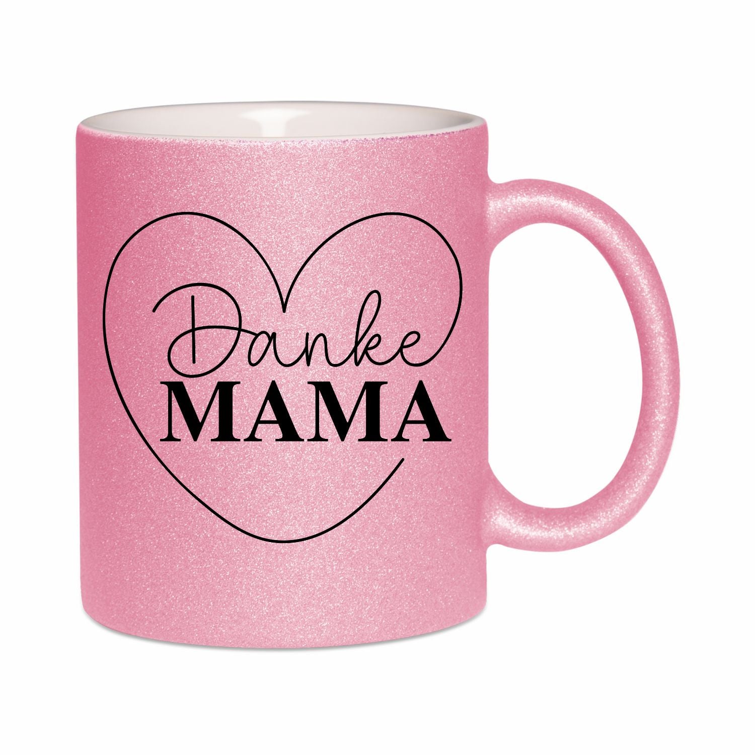 Glitzertasse - Danke Mama