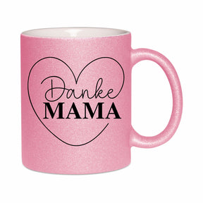 Glitzertasse - Danke Mama