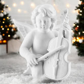 Engel mit Cello - Biskuitporzellan