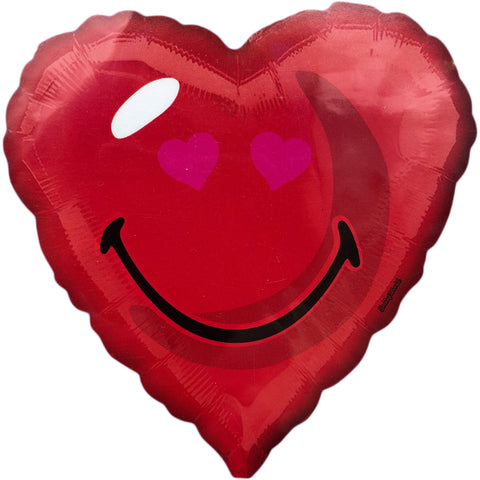 Folienballon Herz Gesicht