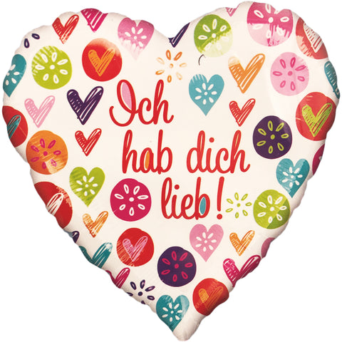 Folienballon Ich hab dich lieb