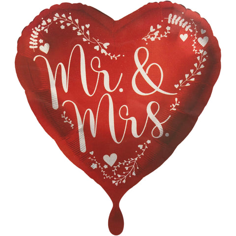 Folienballon Mr. & Mrs. Rot