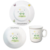 Kinderservice 3-tlg. Frosch mit Wunschname