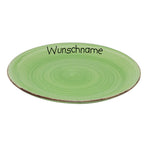 Speiseteller Teller flach 27cm Bunt Hellgrün mit Wunschname