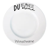 Frühstücksteller Du bist die beste Oma