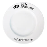 Frühstücksteller Du bist großartig