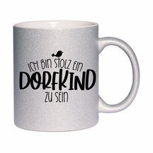 Glitzertasse - Ich bin stolz ein Dorfkind zu sein