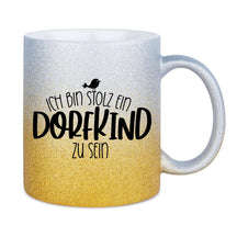 Glitzertasse - Ich bin stolz ein Dorfkind zu sein