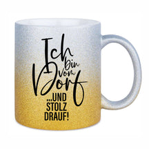 Glitzertasse - Ich bin vom Dorf und stolz drauf
