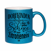 Glitzertasse - gelber Schnee
