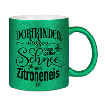 Glitzertasse - gelber Schnee