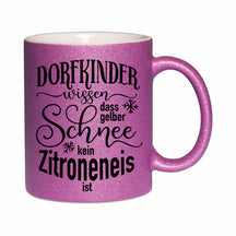 Glitzertasse - gelber Schnee