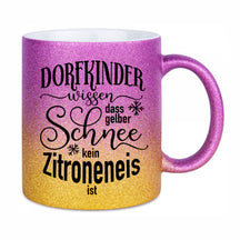 Glitzertasse - gelber Schnee