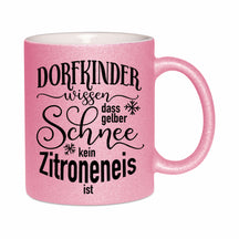 Glitzertasse - gelber Schnee
