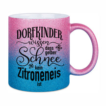 Glitzertasse - gelber Schnee