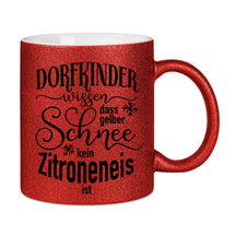 Glitzertasse - gelber Schnee