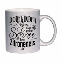 Glitzertasse - gelber Schnee