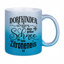 Glitzertasse - gelber Schnee