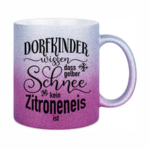 Glitzertasse - gelber Schnee