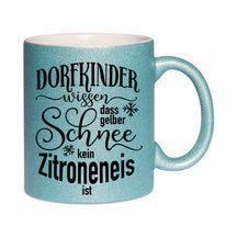 Glitzertasse - gelber Schnee