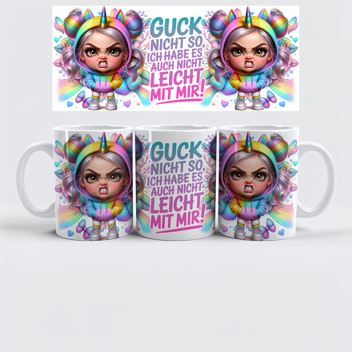 Tasse - Mädchen - Guck nicht so